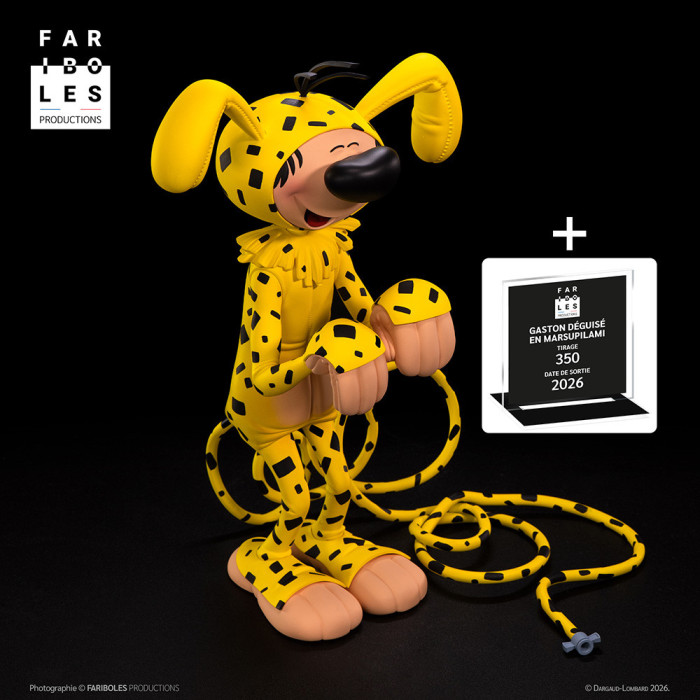 Gaston dressed as Marsupilami + Acrylic display
